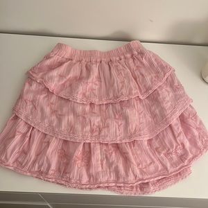 Loveshackfancy pink skirt